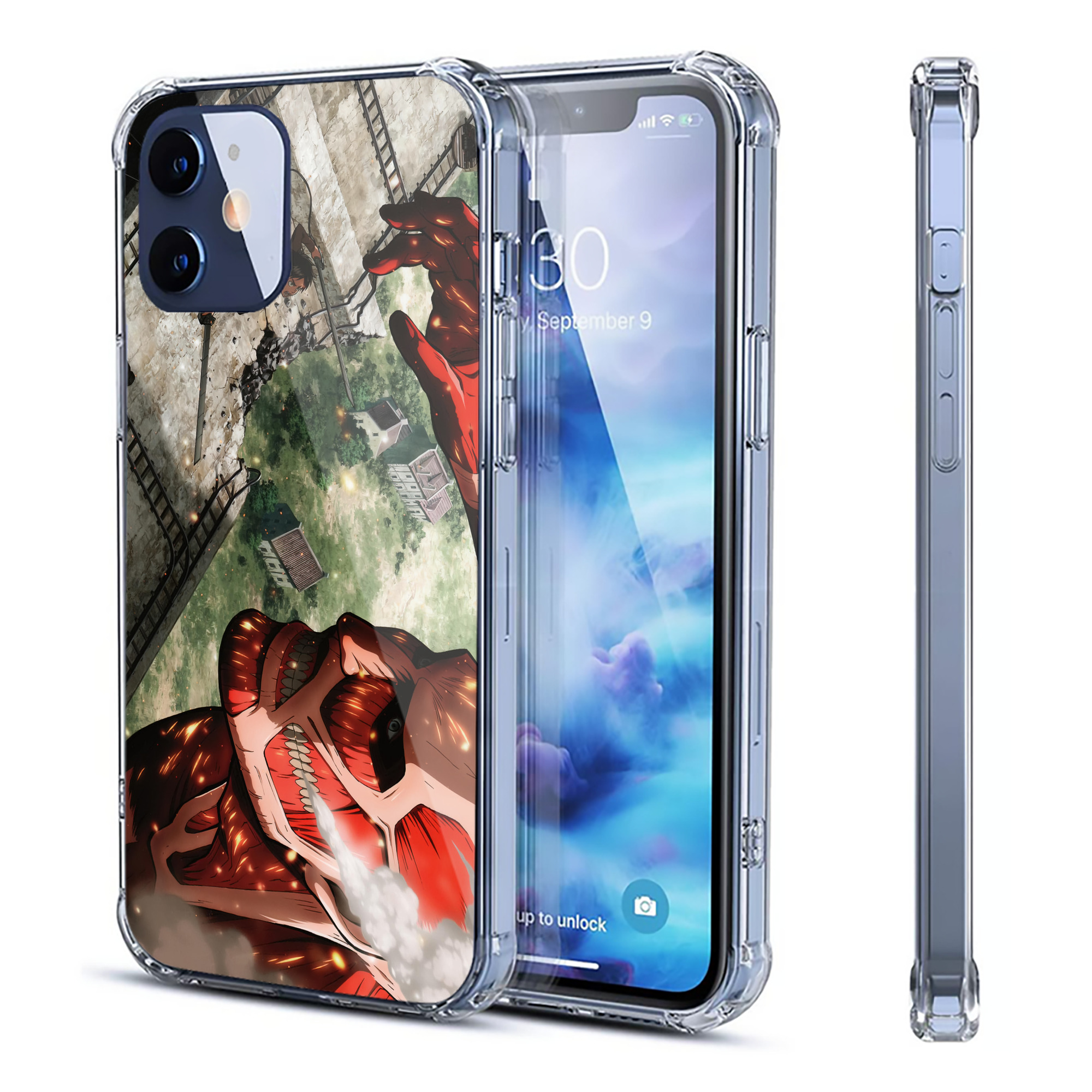 （画像用） 進撃の巨人 Attack on Titan 【iPhone 12シリーズ対応】透明スマホケース（クリアソフトケース）